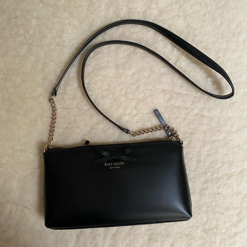 Kate Spade Black Leather Crossbody Bag